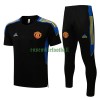 Manchester United Champions League Maillot d'Entraînement 22-23 Noir Jaune Pour Homme